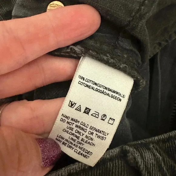 We the Free Black Denim Zipper mini Skirt 30 - Picture 5 of 5